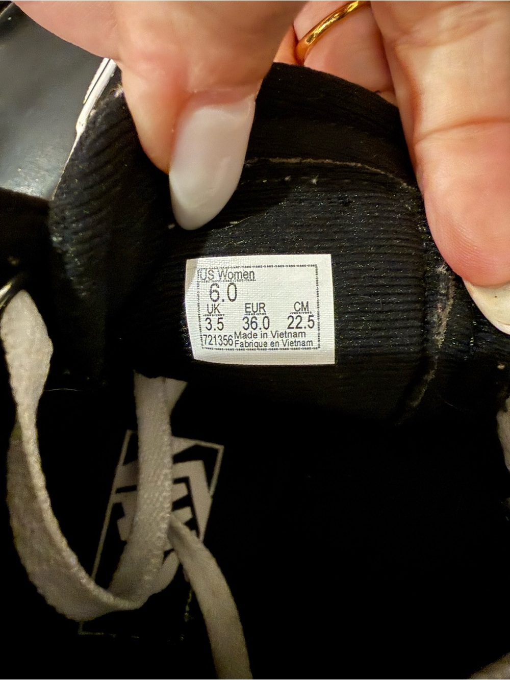 Vans Women’s Sk8-Hi Platform Black/White High-Top Sneakers - Picture 3 of 4